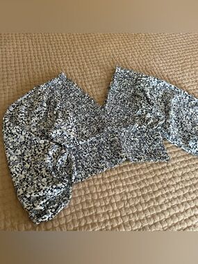 Smocked Floral Off the Shoulder Blouse